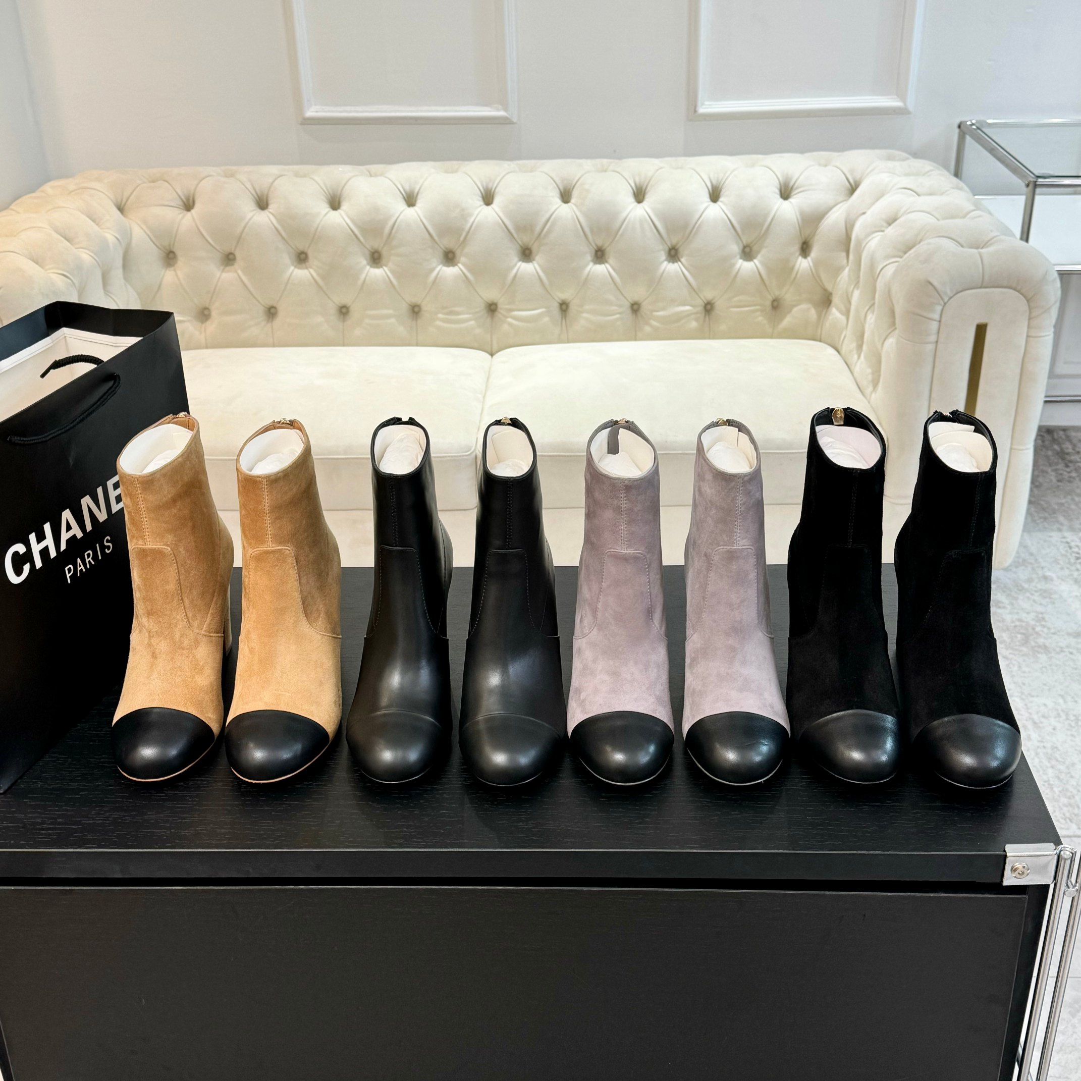 TOP CHANEL Cowhide Leather Boots - 4 Color