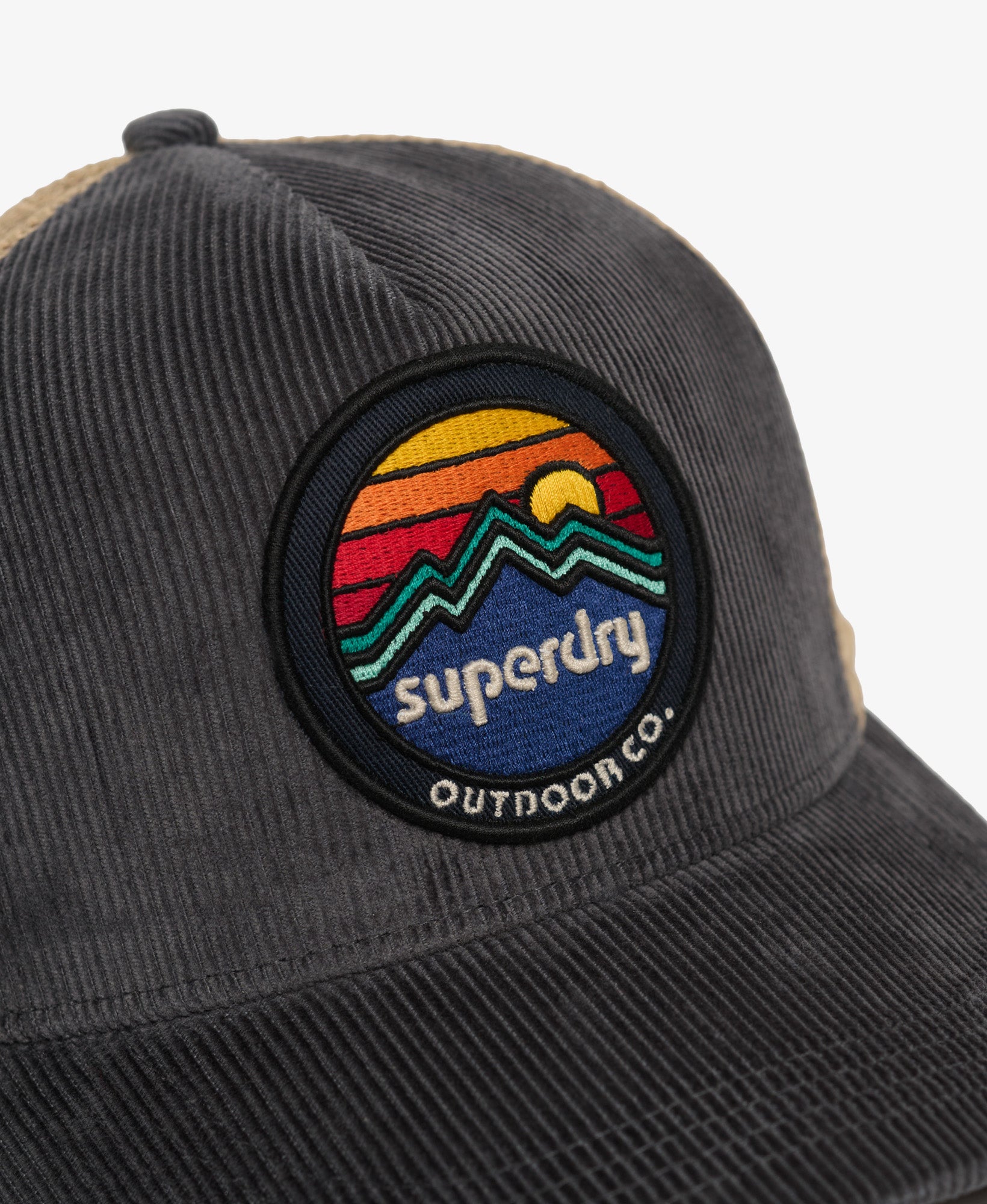 Mesh Cord Trucker Cap | Flint Stone Blue Grey