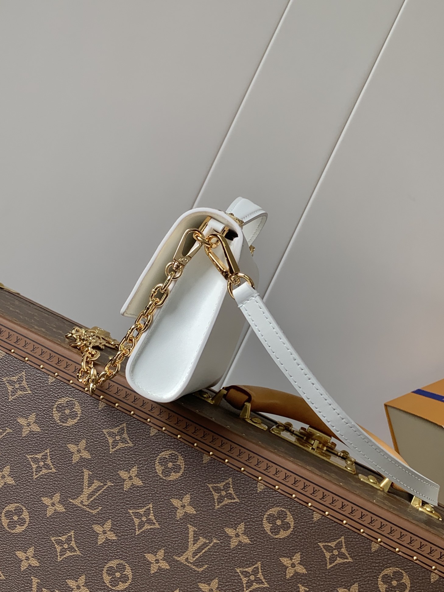 TOP Louis Vuitton LV Wallet On Chain Capucines Handbag 12 x 4 x 23cm - White