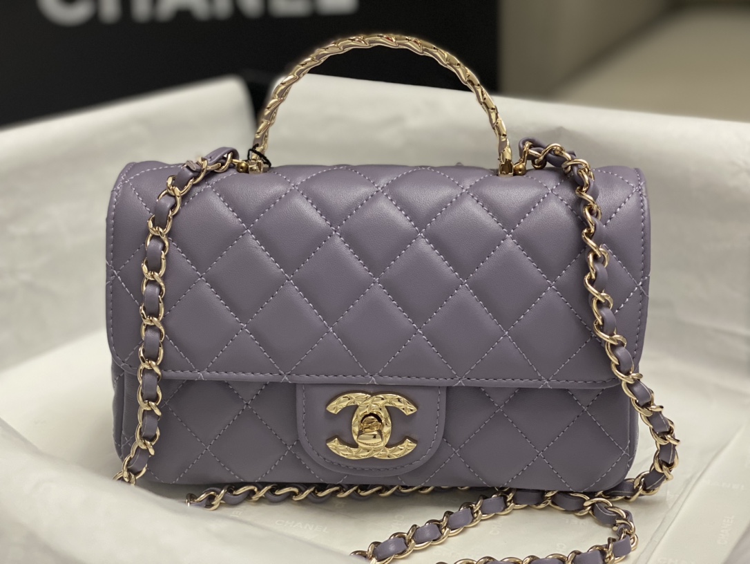 TOP CHANEL Flap Bag with Top Handle 20cm - 4 Color