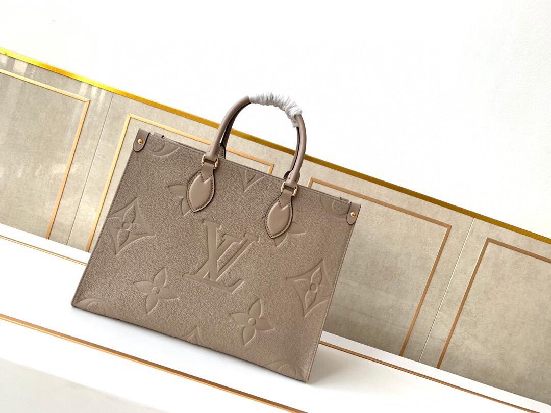 TOP Louis Vuitton LV On The Go MM 35x27x14cm- Turtle Dove