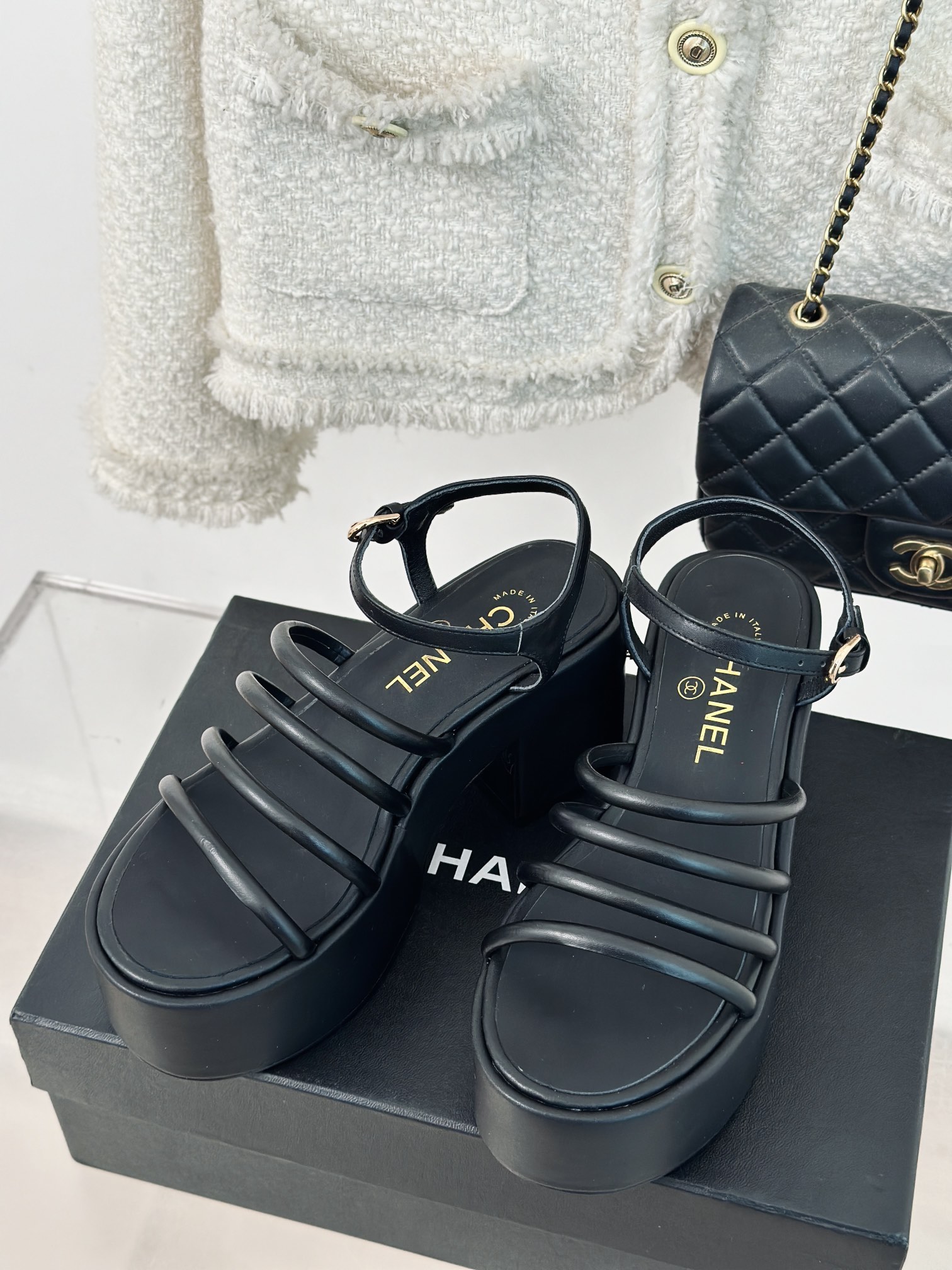 TOP CHANEL Thick-soled Platform Sandals - 3 Color