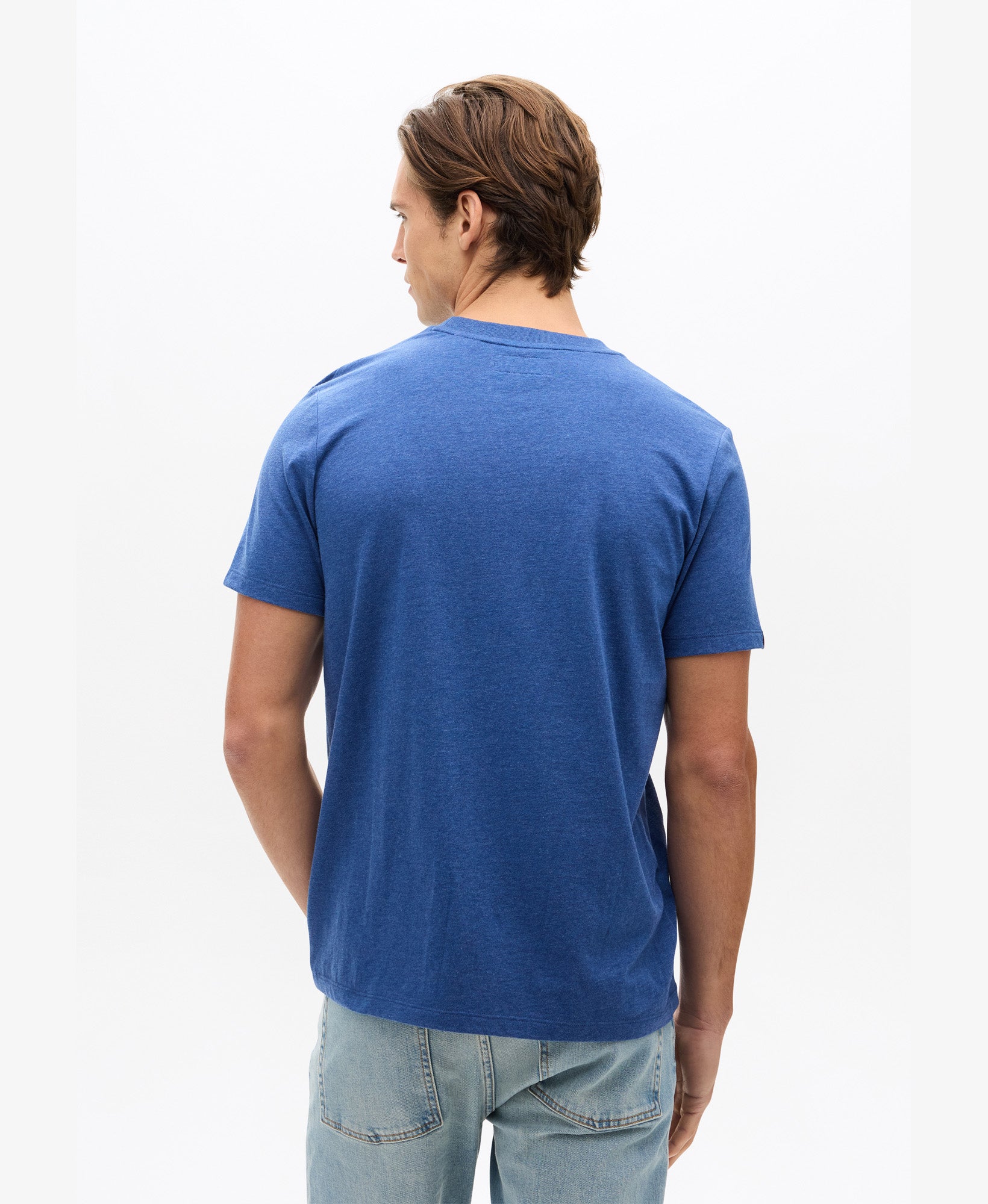 Copper Label Chest Tee | Bright Blue Marle