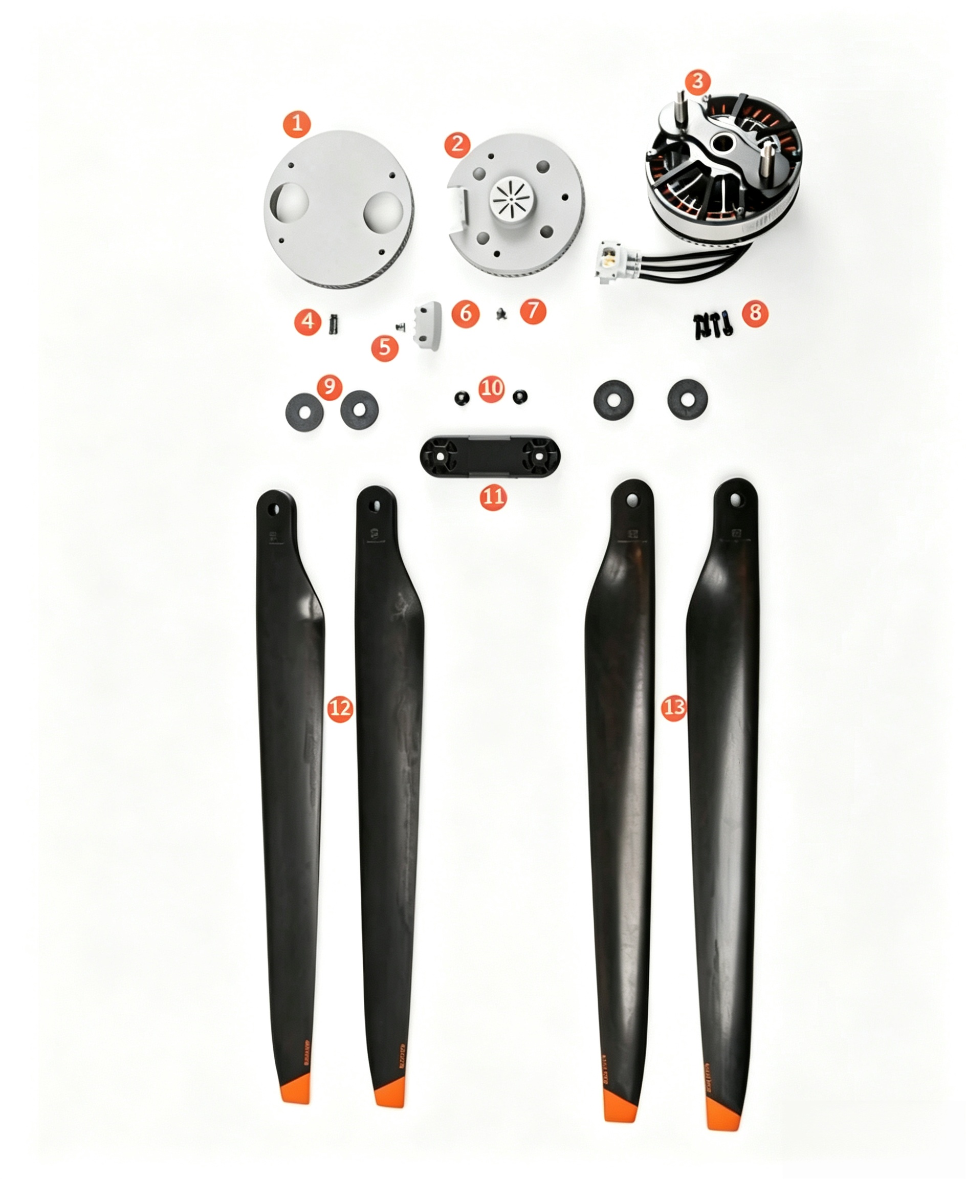 Agras T100 Props & Arm Motor Kit 15516 Motor 62inch Carbon Fiber CW CCW Propeller Agricultural Drone Repair Spare Parts