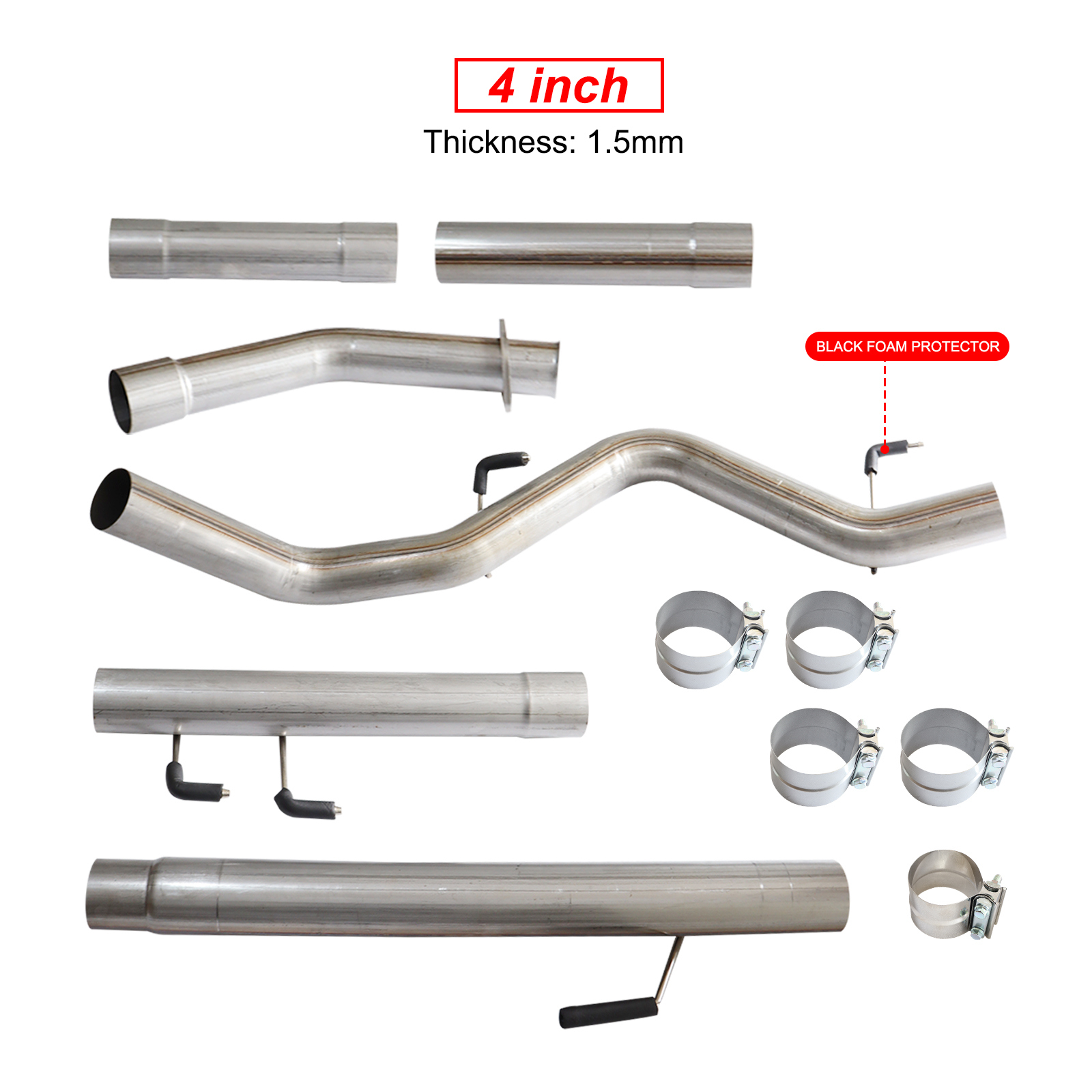 2018-2019 Ford F150 3.0L Powerstroke Flo Pro 4″ Turbo Back Delete Exhaust (No Muffler)