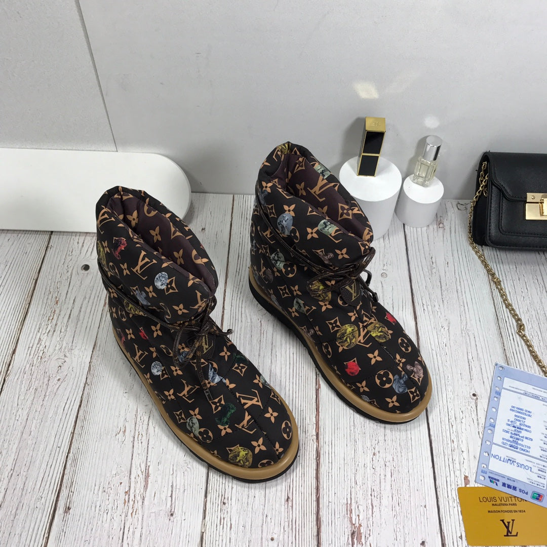 TOP Louis Vuitton LV L*V Pillow Comfort Fornasetti Ankle Boots