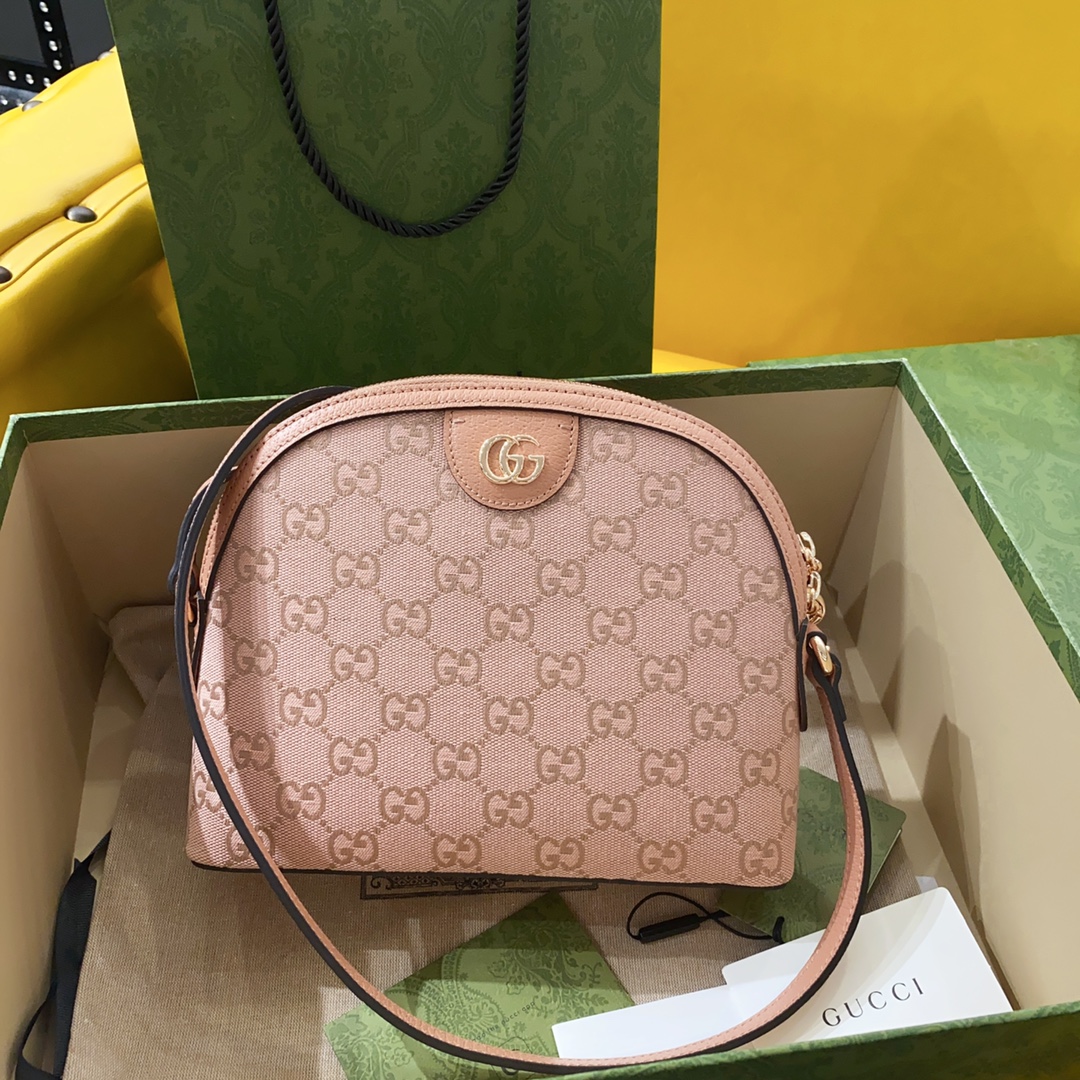 TOP GUCCI G*G Ophidia Shell Bags 23cm (W) x 19cm (H) x 8cm (D) - Pink