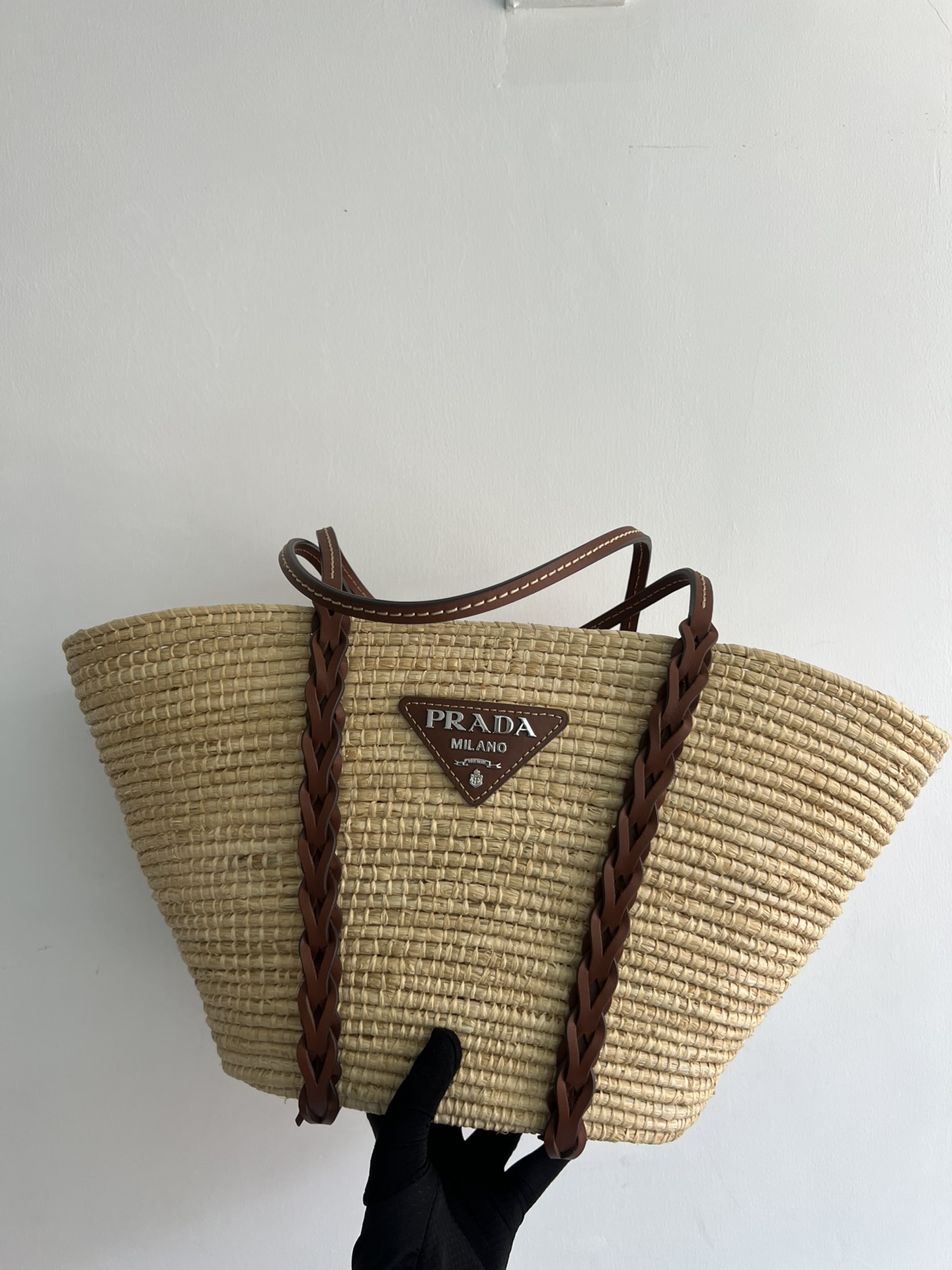 TOP PRADA Straw Portable And Shoulder Bags 25x25-50x16cm