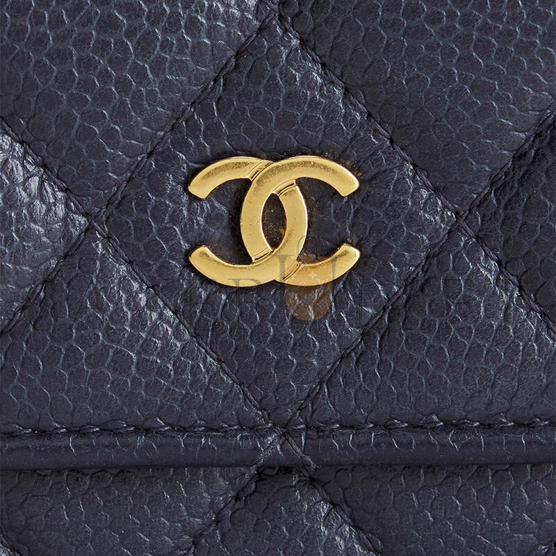 CHANEL CAVIAR WALLET ON CHAIN (19*13*3.5cm)