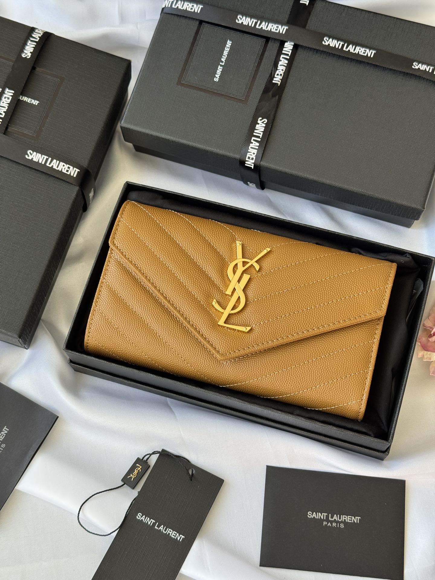 TOP Yves Saint Laurent YSL Flip Wallet 19*11*3cm - 9 Colors