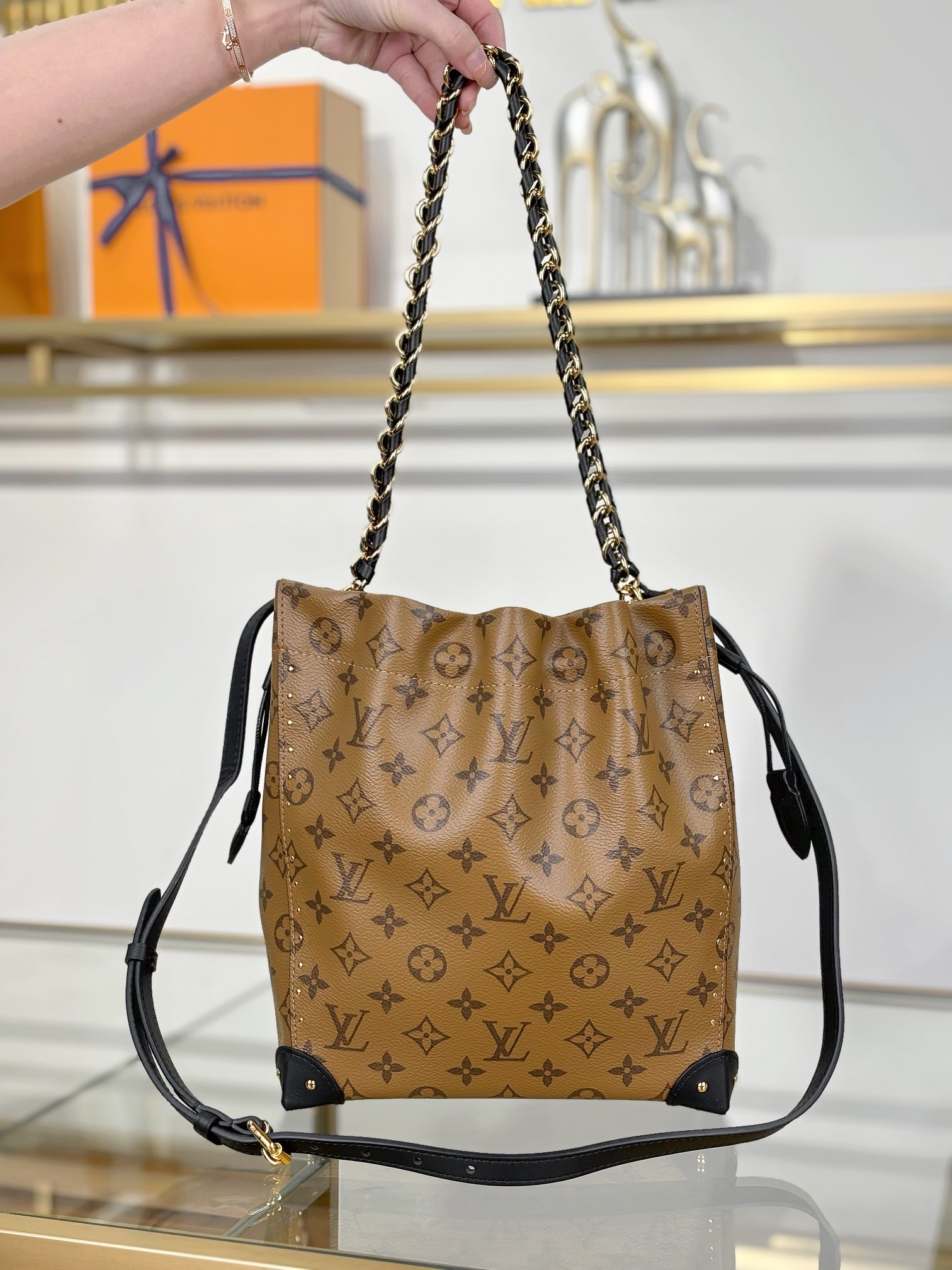 TOP Louis Vuitton LV Noé Trunk PM Bag 27 x 23 x 8 cm - Brown