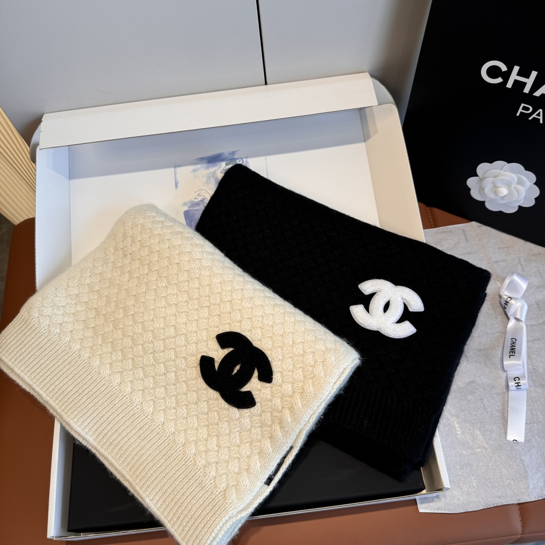 TOP Chanel Cashmere Scarf 30×180 cm - 2 Colors