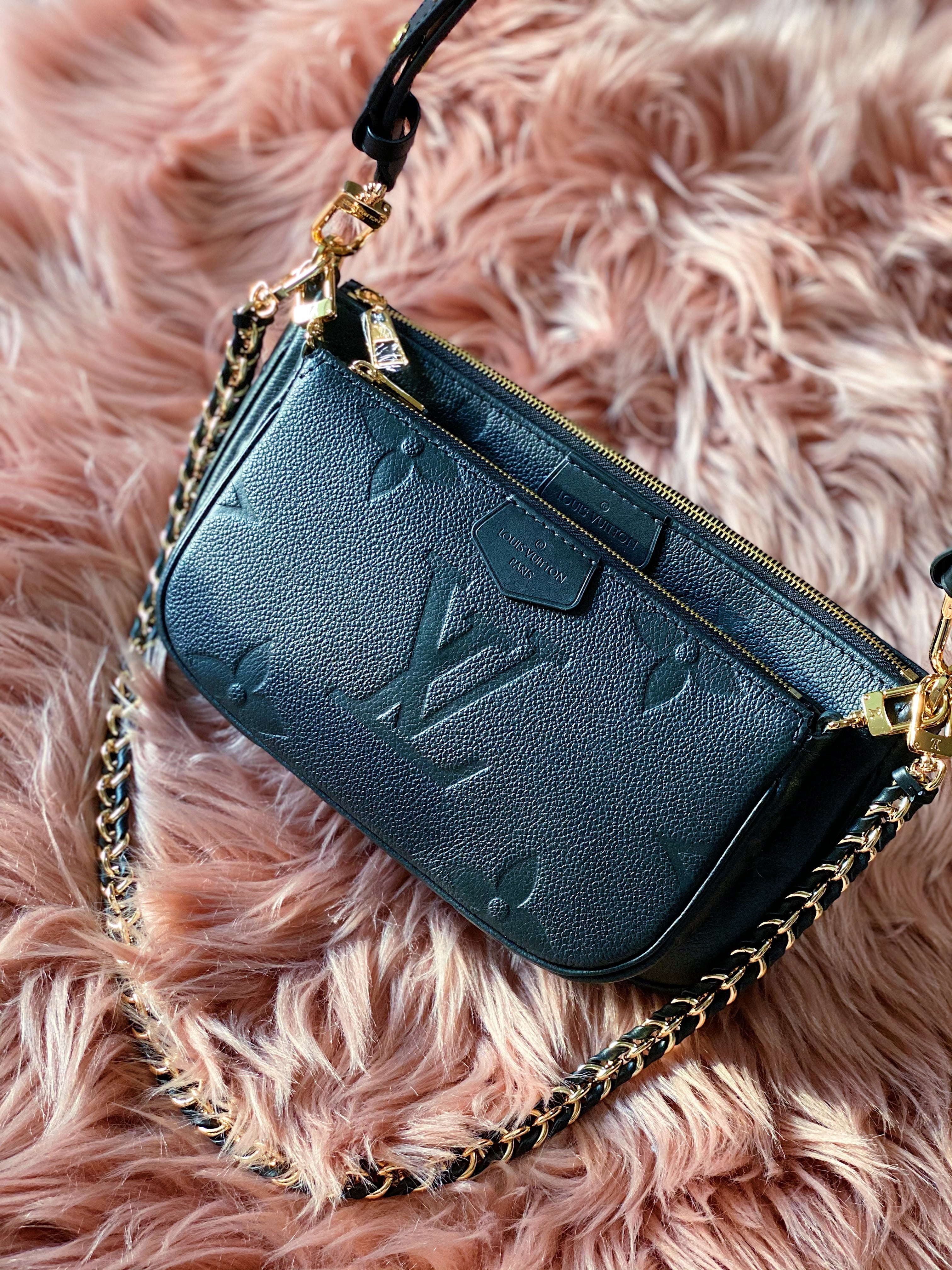 TOP Louis Vuitton LV £V Empreinte Multi Pochette 21X12X3cmv - Black