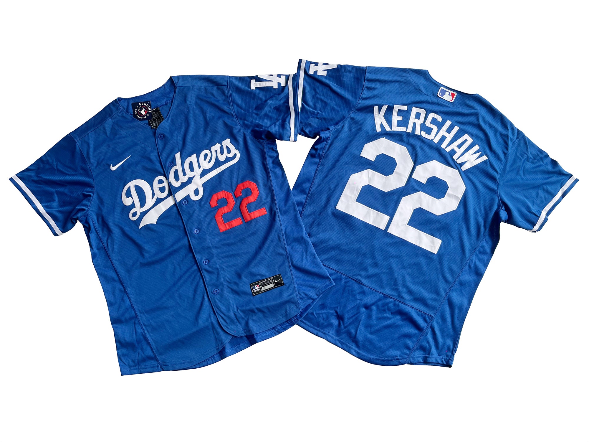 Los Angeles Dodgers 22# Clayton Kershaw Flexbase Royal Blue Jersey