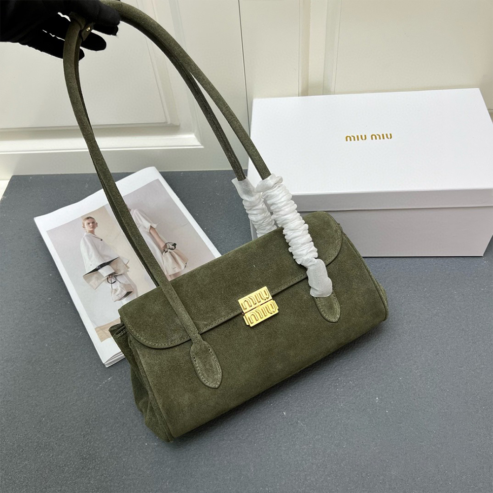 MIU MIU Leather Shoulder Bag（10A Mirror Version）
