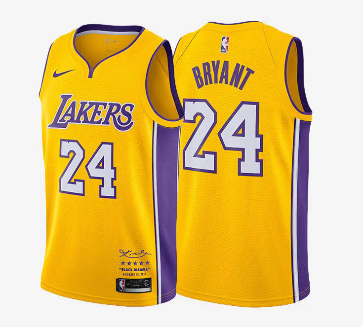 Kobe Bryant #24 KB Patch Los Angeles Lakers Jersey