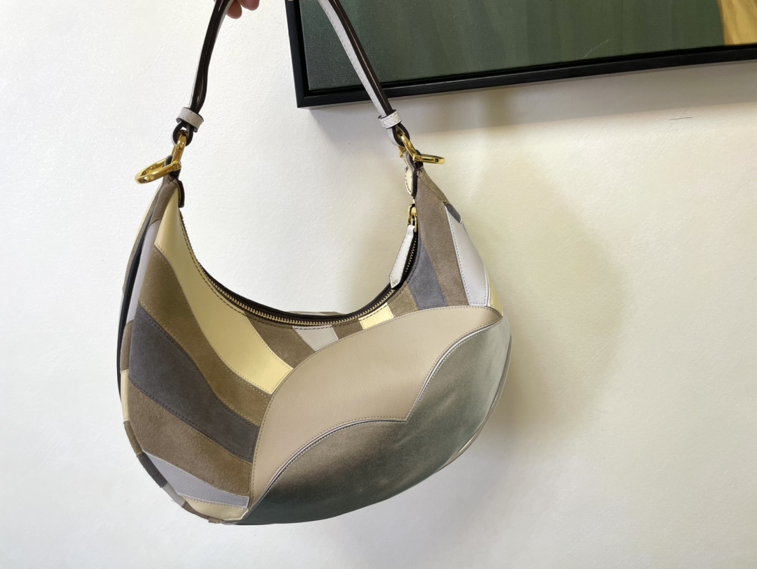 TOP FENDI Leather Material Fendigraphy Bags 10×29×24.5CM - 2 Colors&GHW