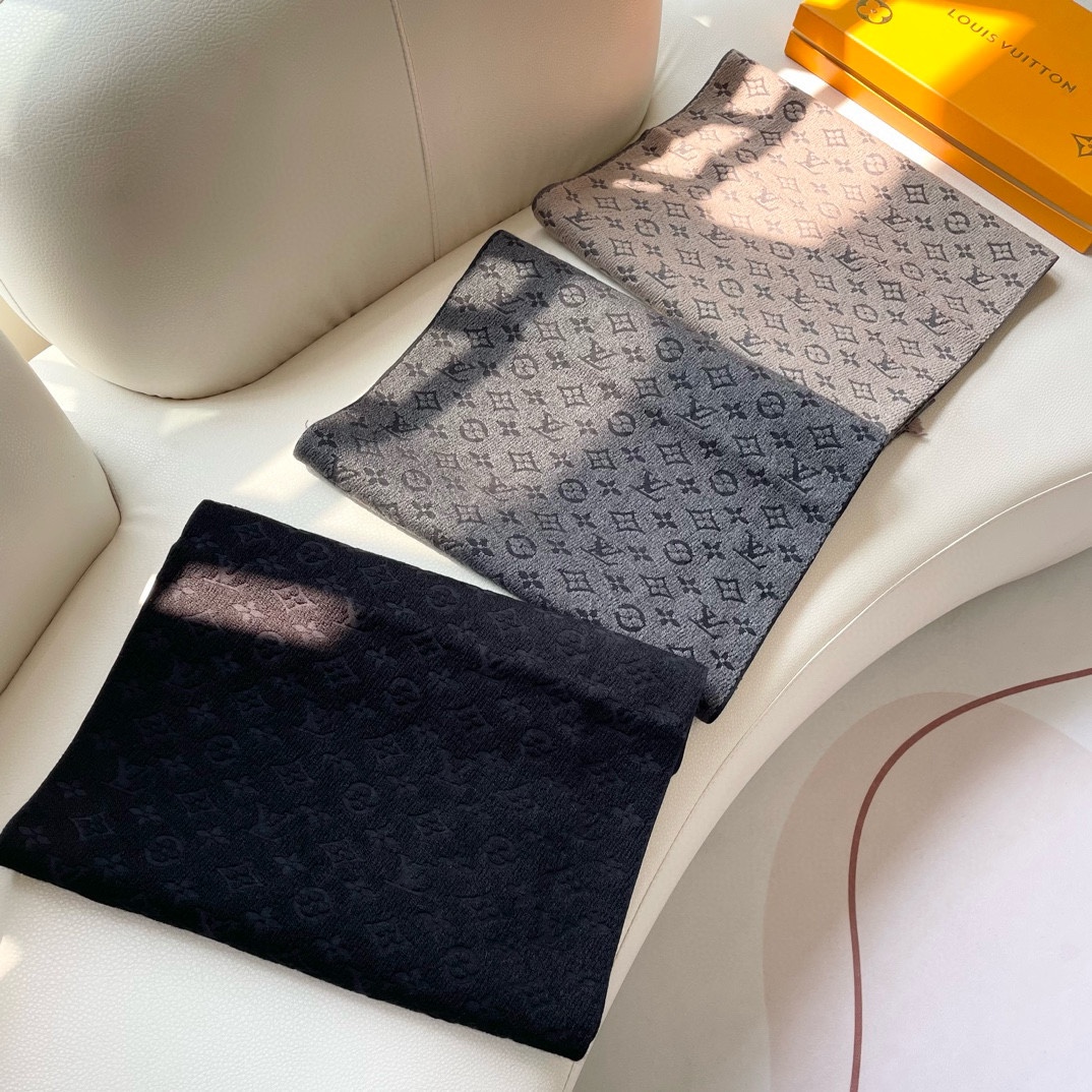 TOP Louis Vuitton LV Monogram Scarf 180x40cm - 3 Color