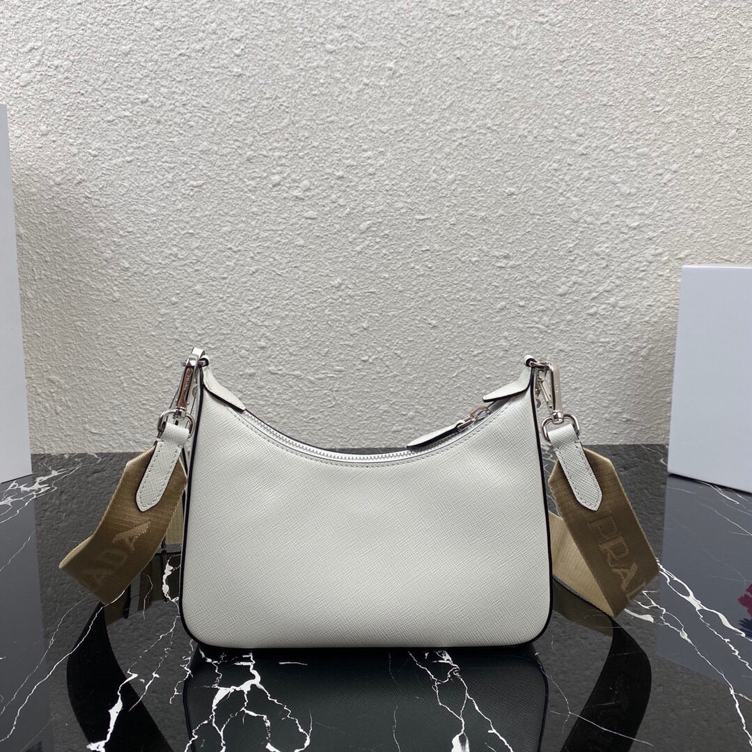 TOP PRADA Re-Edition 2005 Epi Leather Bag 23*8*21 cm - WHITE