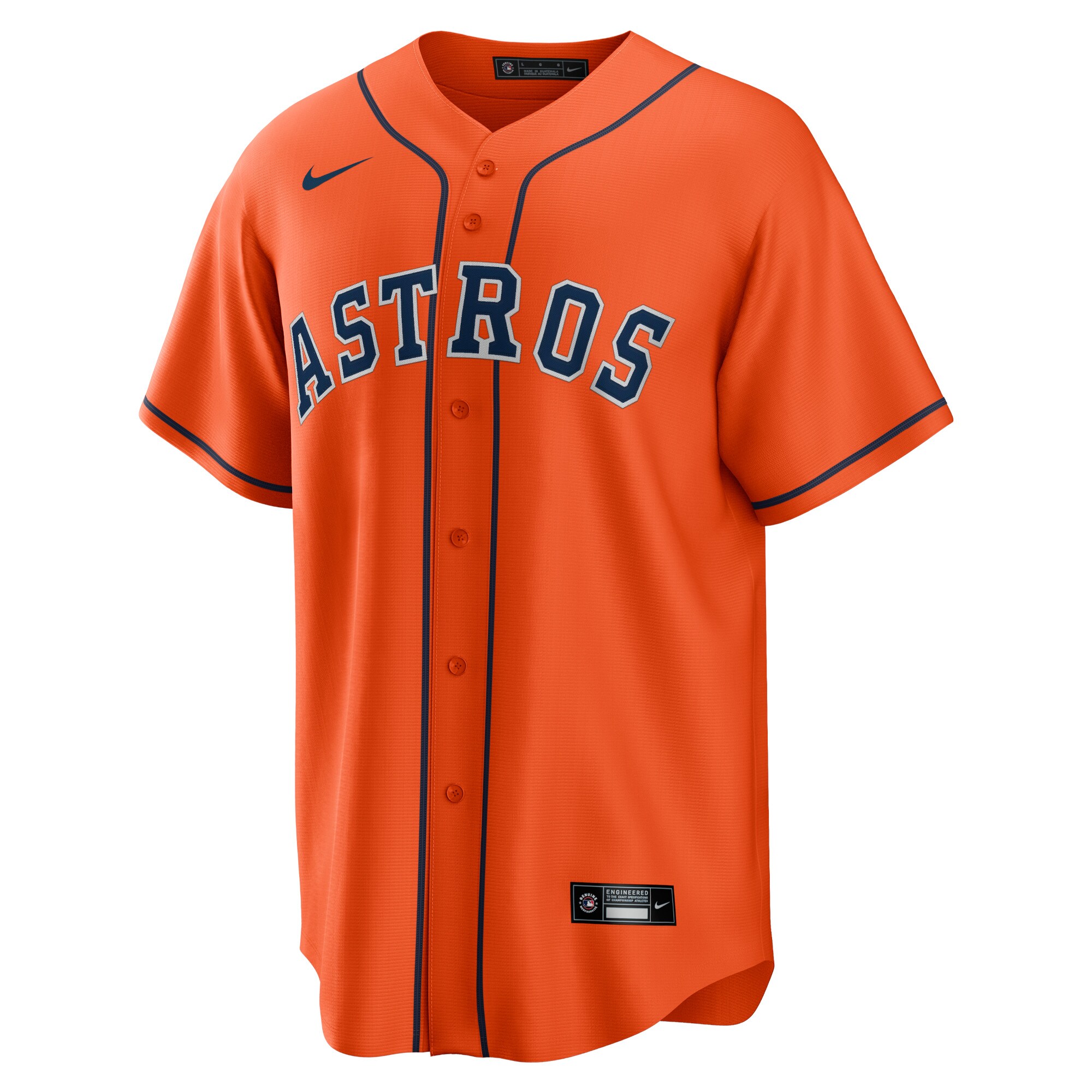 Men's Houston Astros Yordan Alvarez #44 Orange Replica Player Jersey