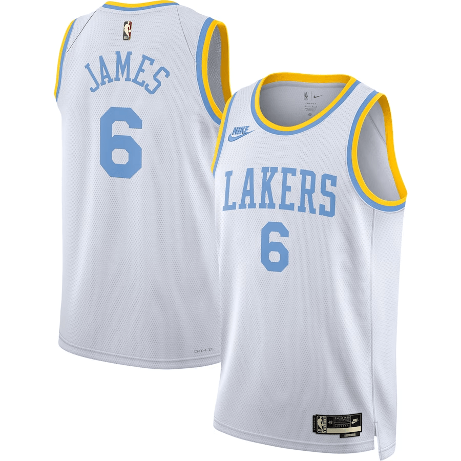 LeBron James Los Angeles Lakers City Editon Jersey#6 BLUE