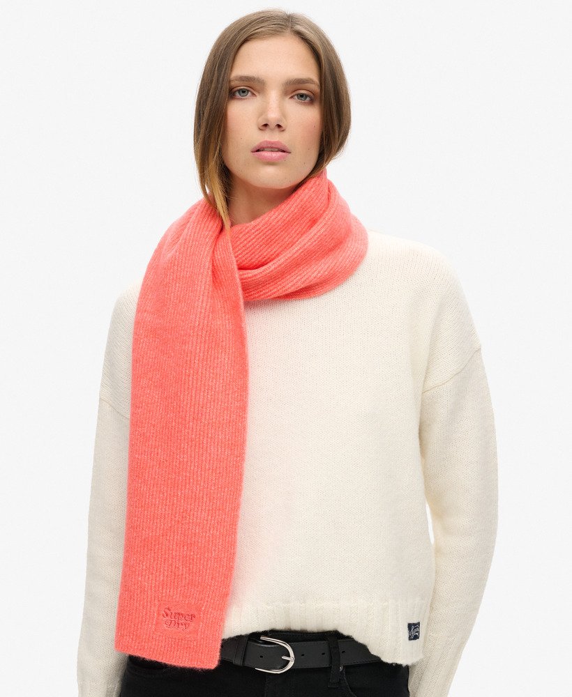 Soft Rib Knit Scarf | Sugar Coral