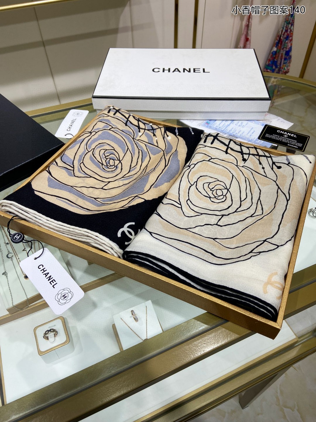 TOP CHANEL Cashmere Square Scarves - 2 Colors