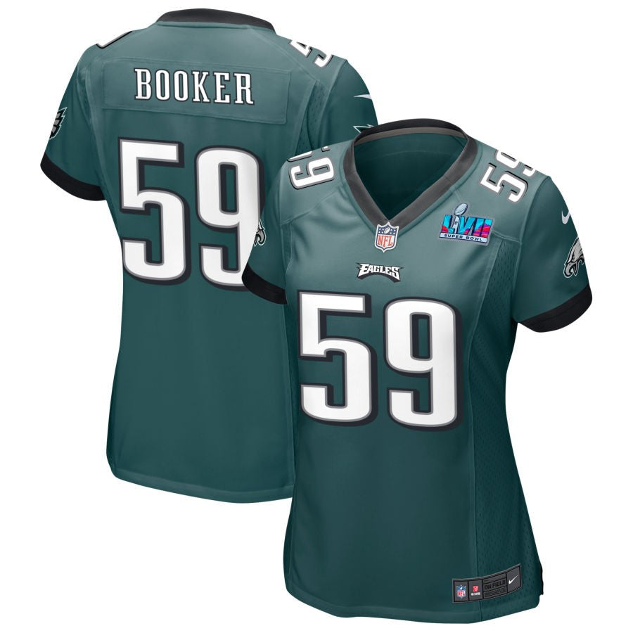 Thomas Booker Philadelphia Eagles  Women's Super Bowl LVII Game Jersey - Midnight Green