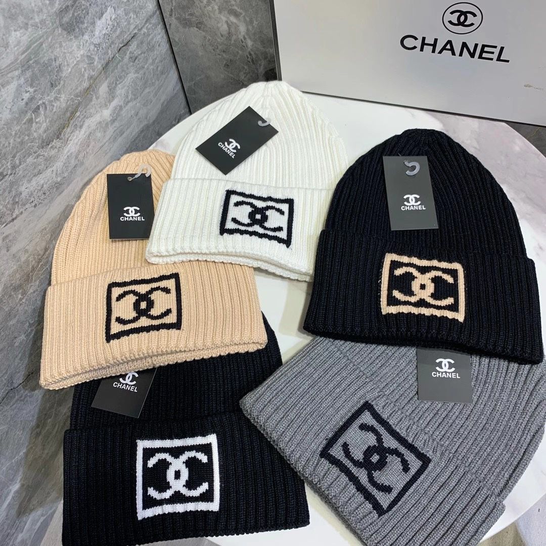TOP CHANEL Cap Beanie Classic Logo