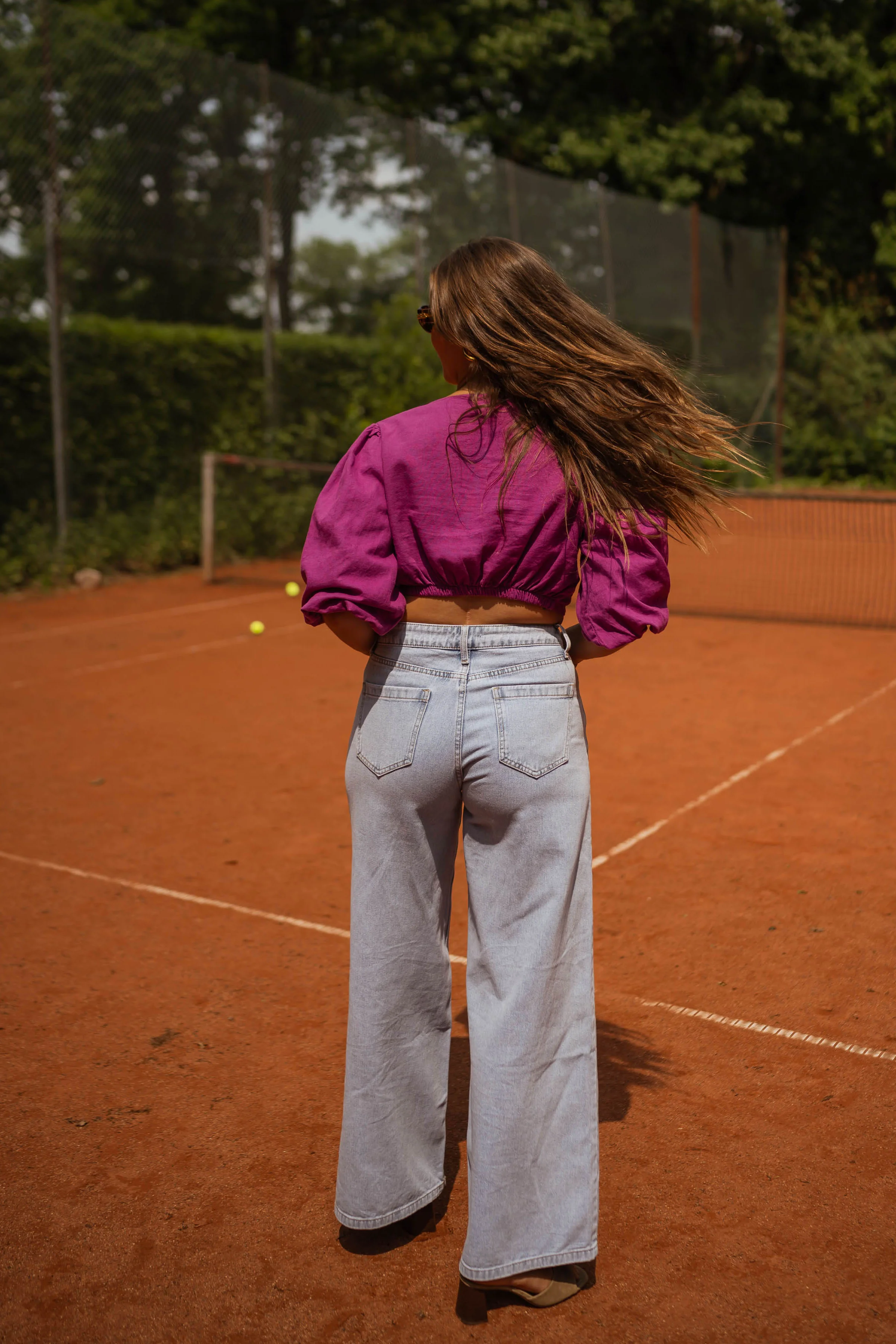 Kelya blouse - linen purple