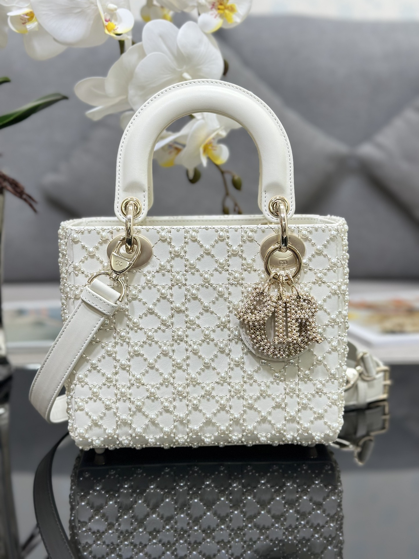 TOP Christian Dior Pearl Lady Christian Dior Bags - 20x16.5x8cm - 2 Colors