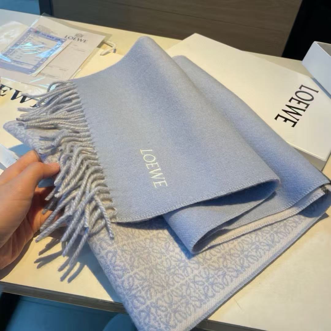 Loewe Cashmere and wool blend jacquard scarf (Replica)