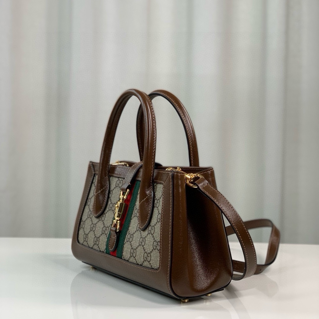 TOP GUCCI Jackie 1961 Bag 24X15X11cm - Brown
