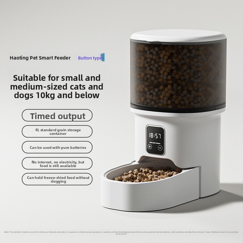 Smart Pet Automatic Feeder 4L Large Capacity Mobile Phone WiFi Interactive Cat Automatic Feeder Pet Supplies - PawPro UK