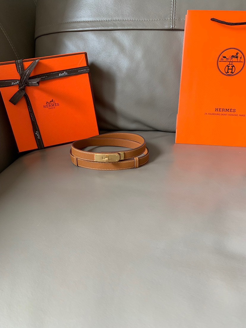 TOP HERMES Cowhide Belt - 1.8CM - 36 Color