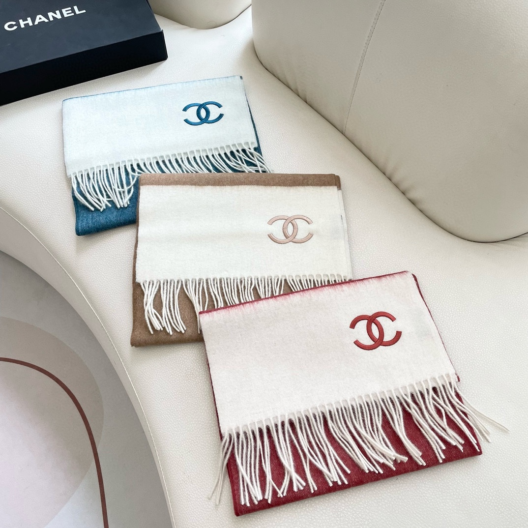 TOP CHANEL CC  Scarf 32X180cm - 3 Colors