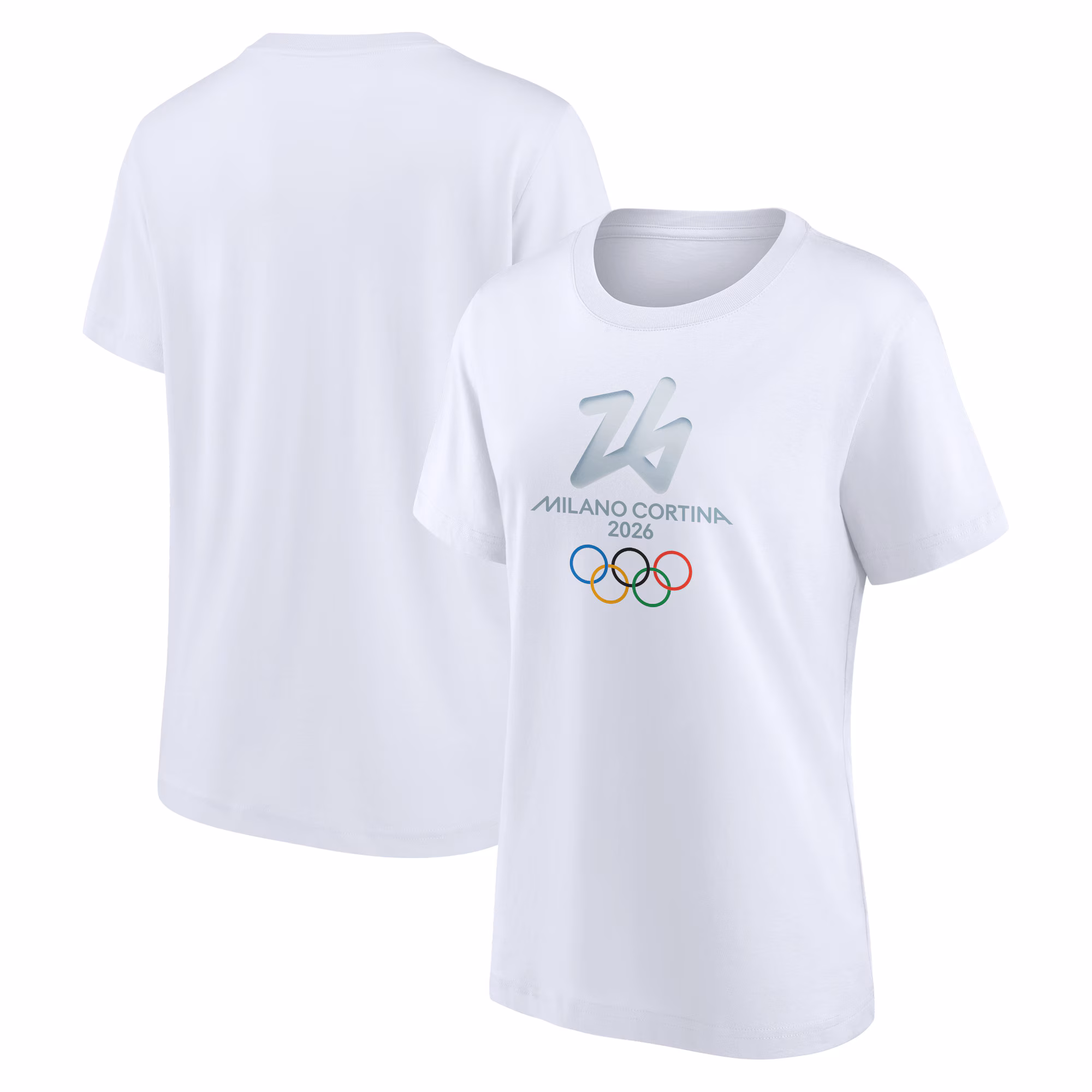 Milano Cortina 2026 Olympics Primary Logo Graphic T-Shirt - White - Womens