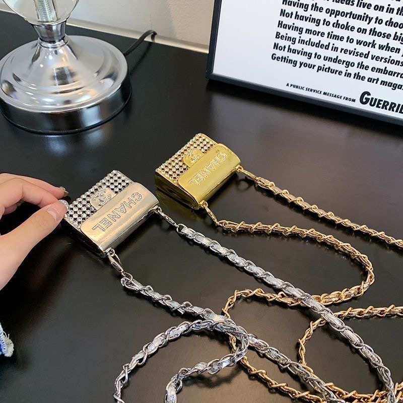 TOP CHANEL Mini Box Bag - Silver/Gold