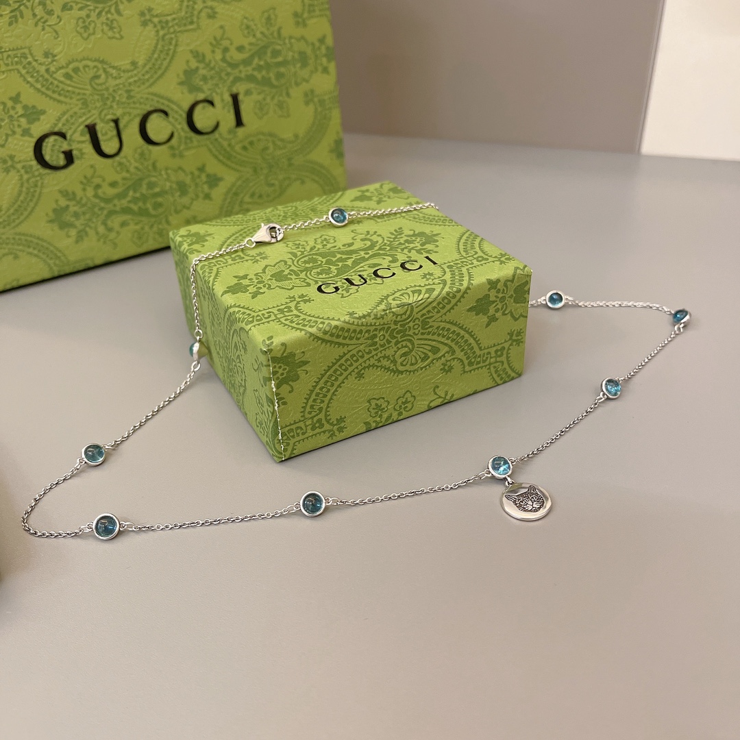 TOP GUCCI GG Necklace - Silver
