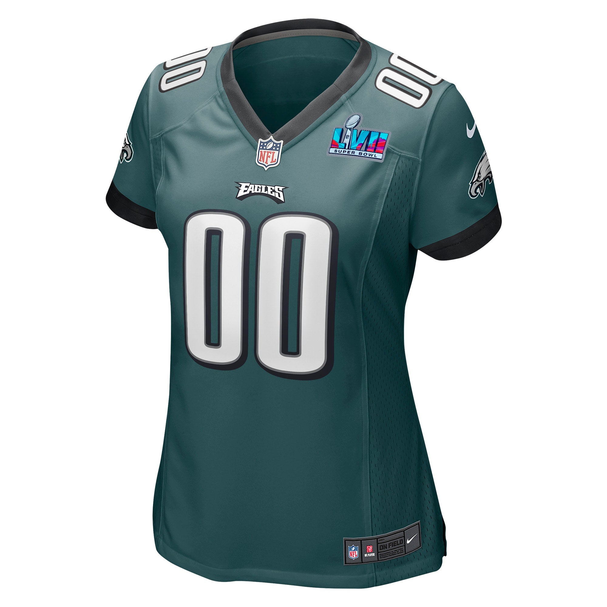 Philadelphia Eagles  Women's Super Bowl LVII Game Custom Jersey - Midnight Green