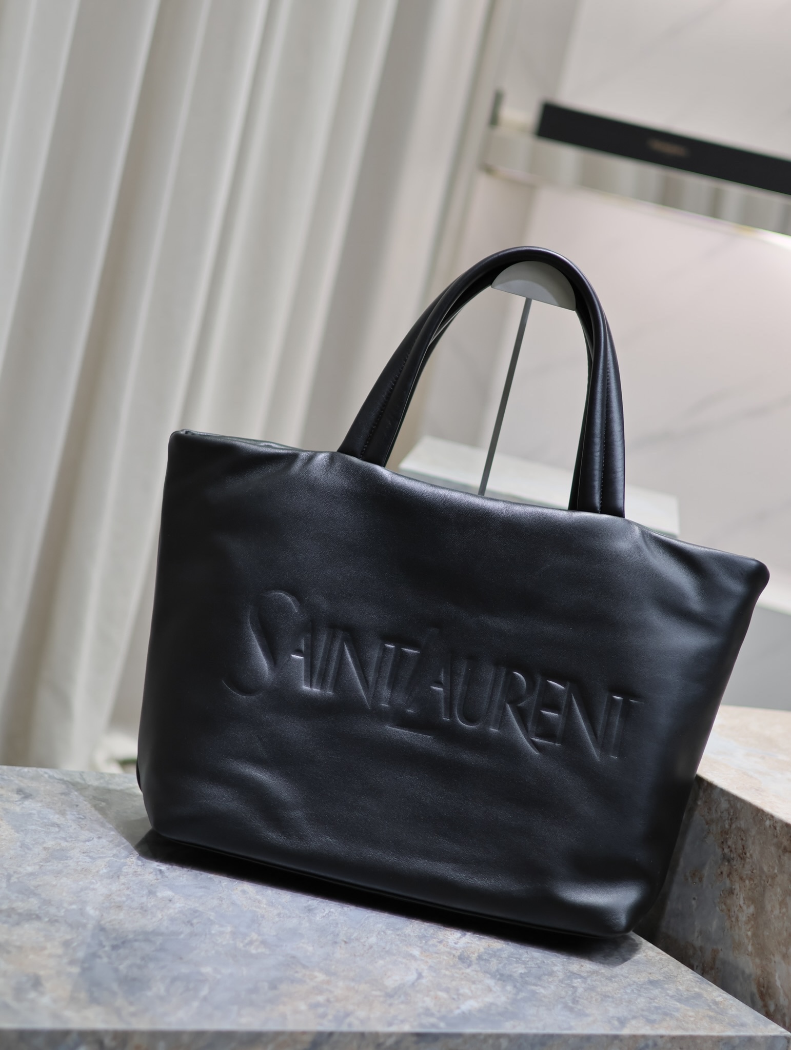 TOP Yves Saint Laurent YSL Shopping Bag 41-50×43×17cm -Black