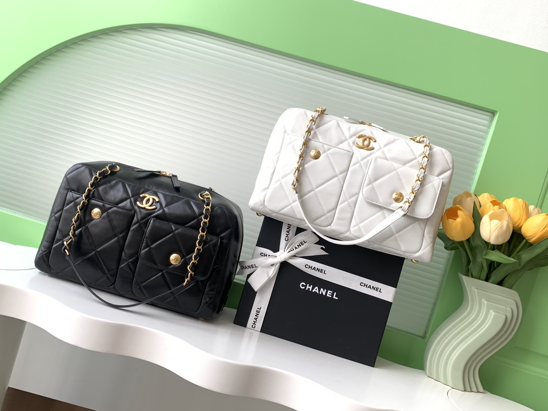 TOP CHANEL Large Bowling Bag 21×33×15cm -2 Color