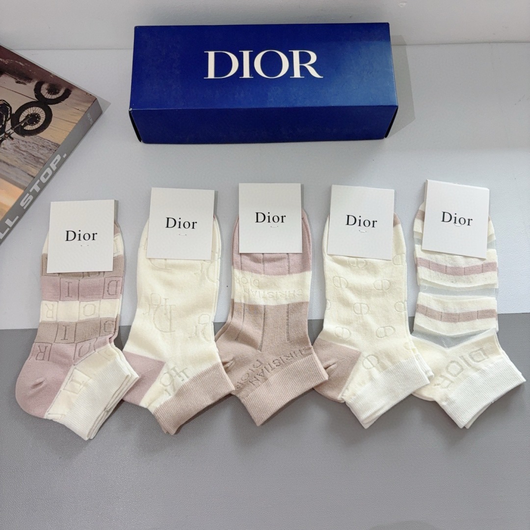 Top Christian Dior Socks - 5 Pieces as a Set
