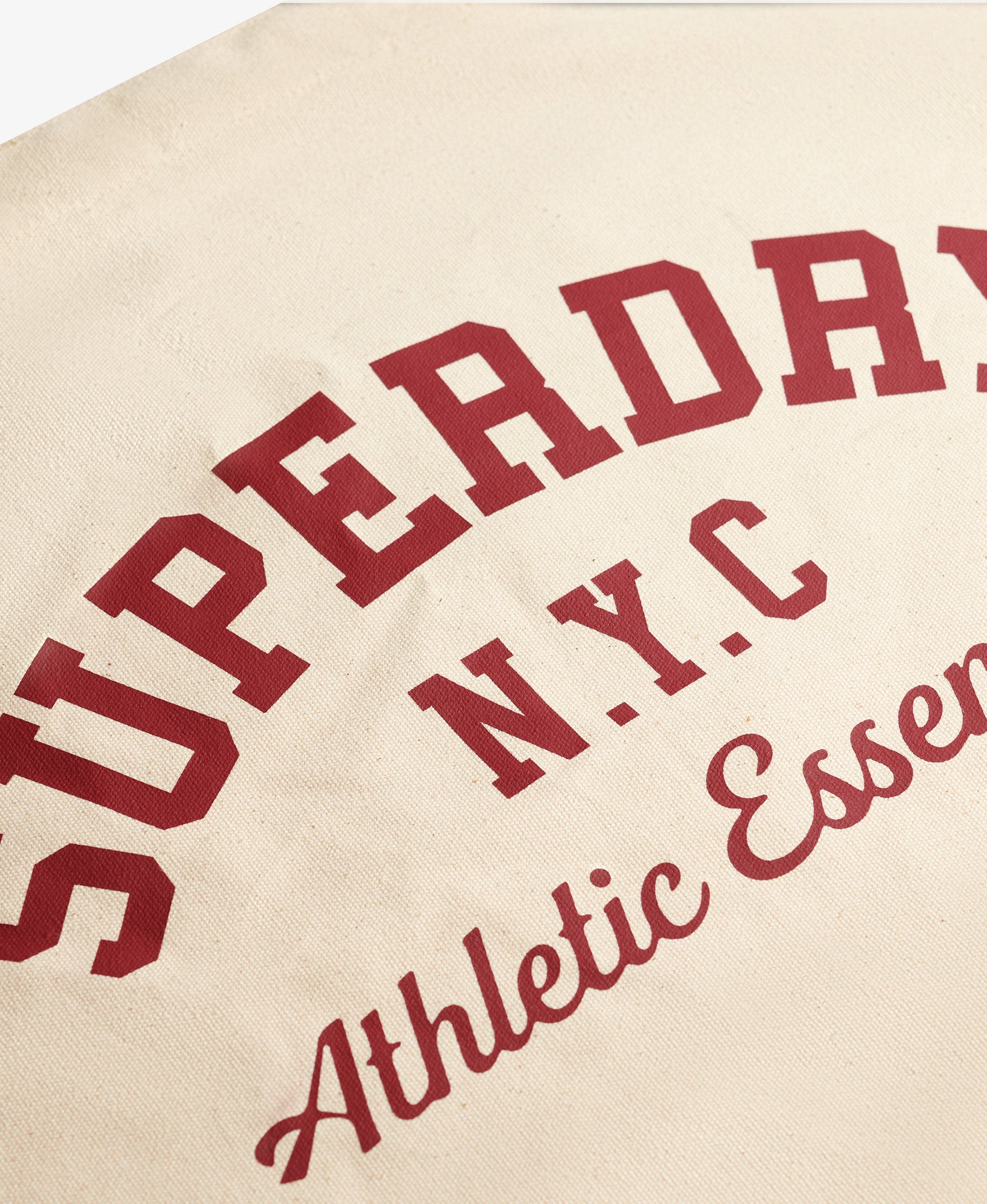 Superdry Tote | Natural Brown/Bordeaux Red
