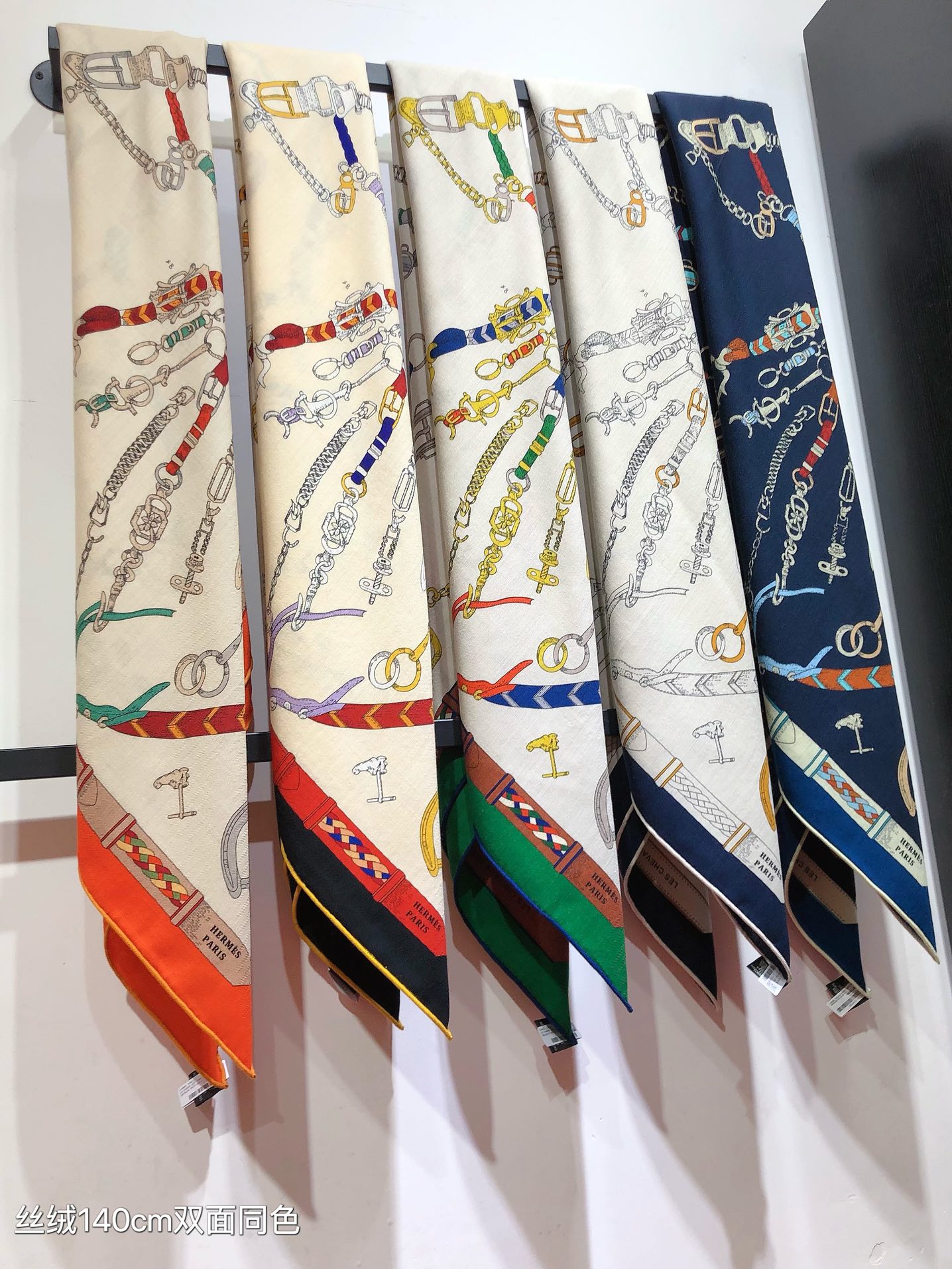 TOP HERMES Square Silk Scarf 140x 140cm - 5 Colors
