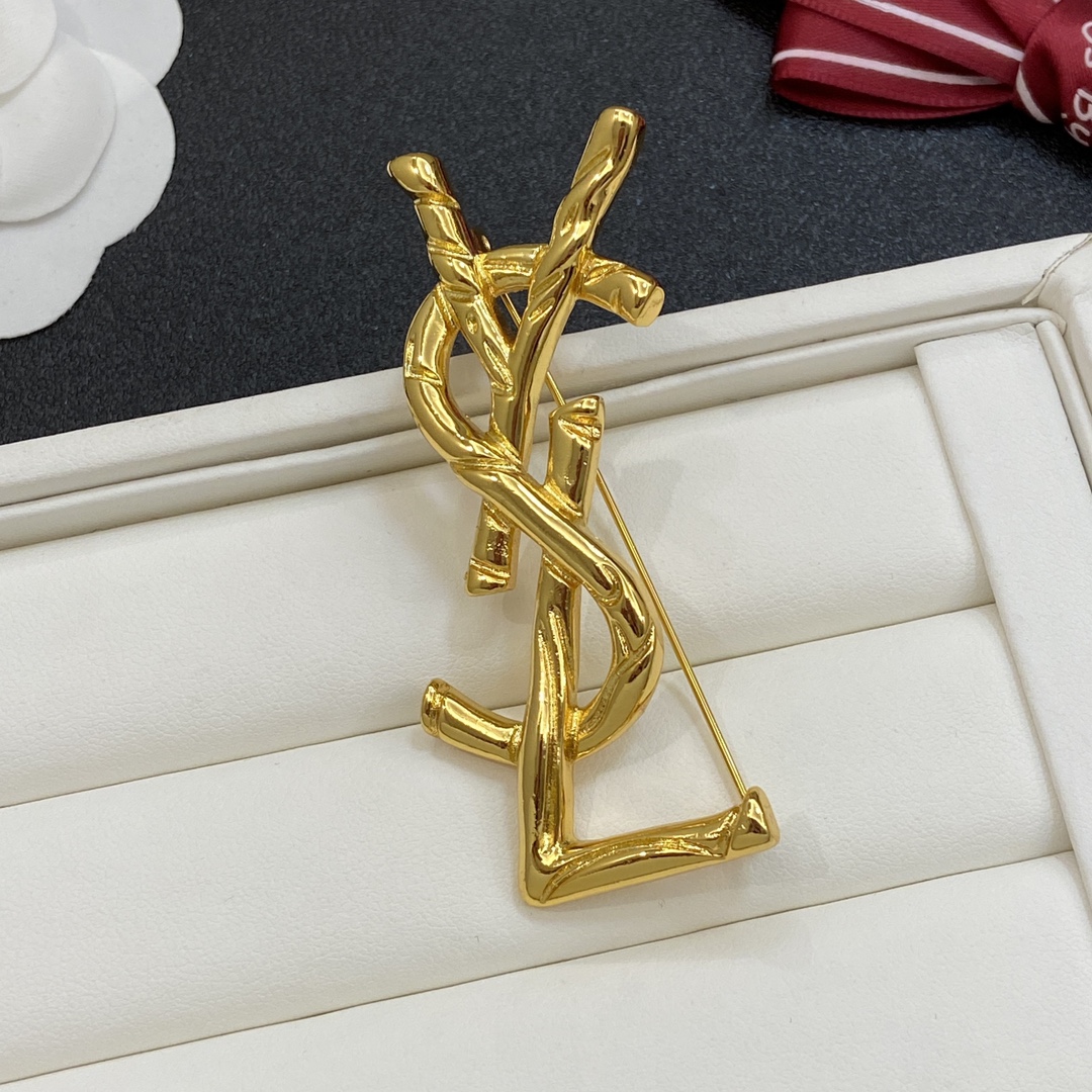 TOP Yves Saint Laurent YSL Brooch  - 2 Color