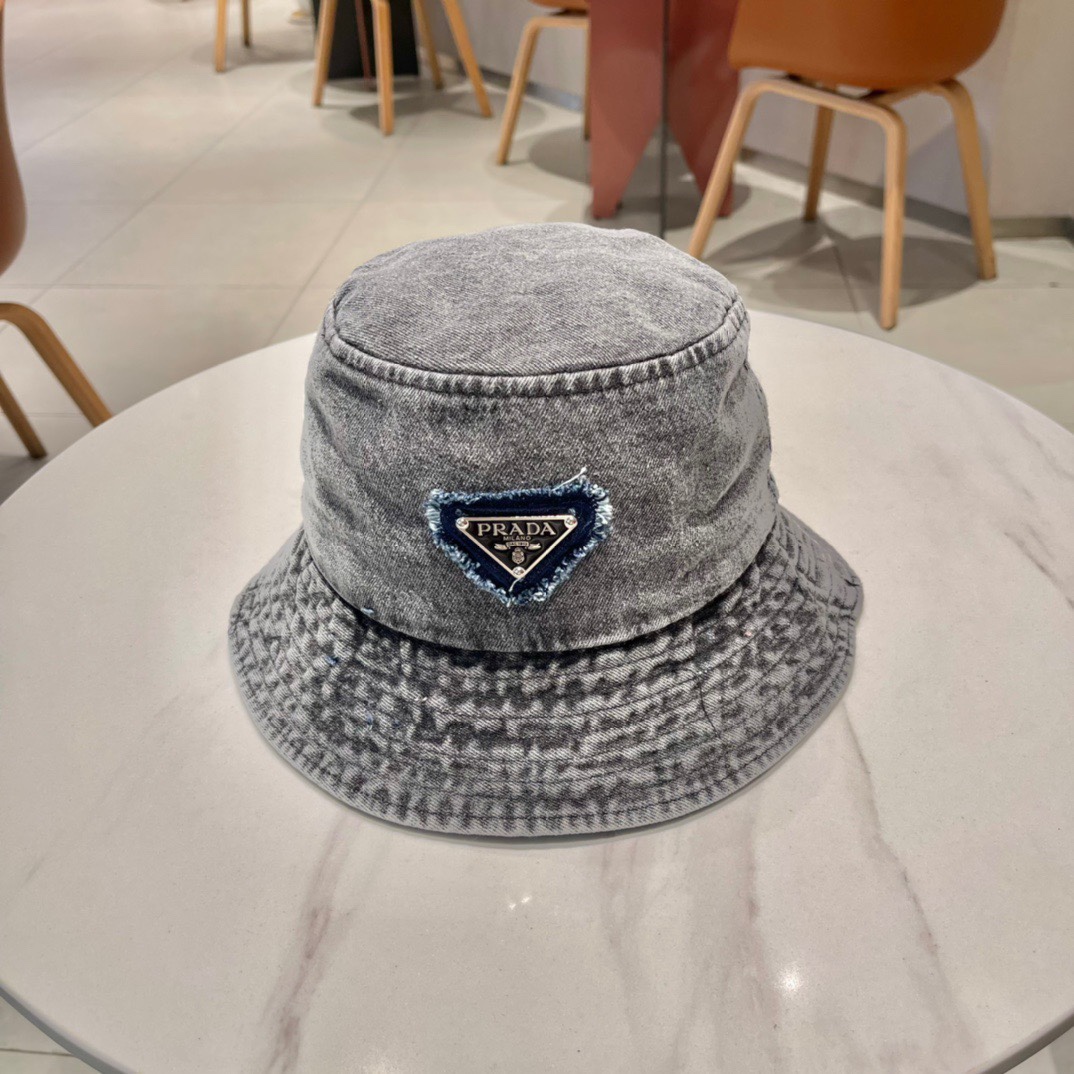 TOP PRADA Denim Fisherman Hat - 3 Color