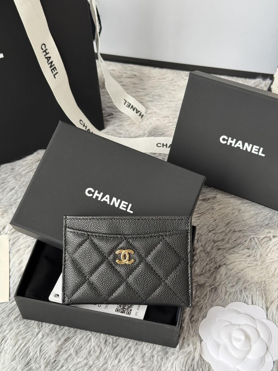 TOP CHANEL Card Holder Caviar 11*7.5*1cm - Black & SHW/GHW