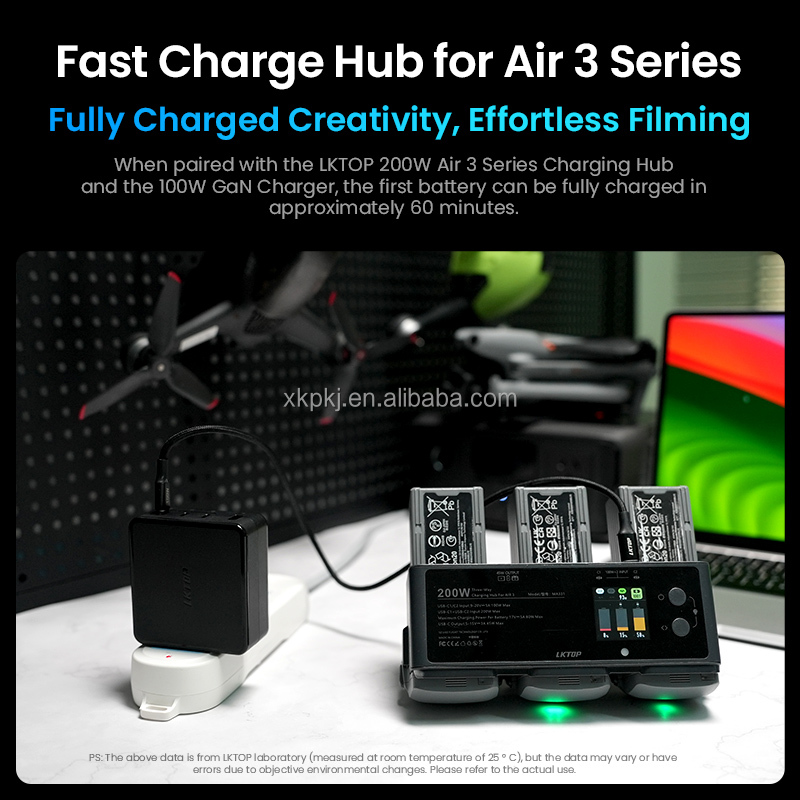 LKTOP 100W Charging Hub GaN Charger Compatible with DJI Agras Drone