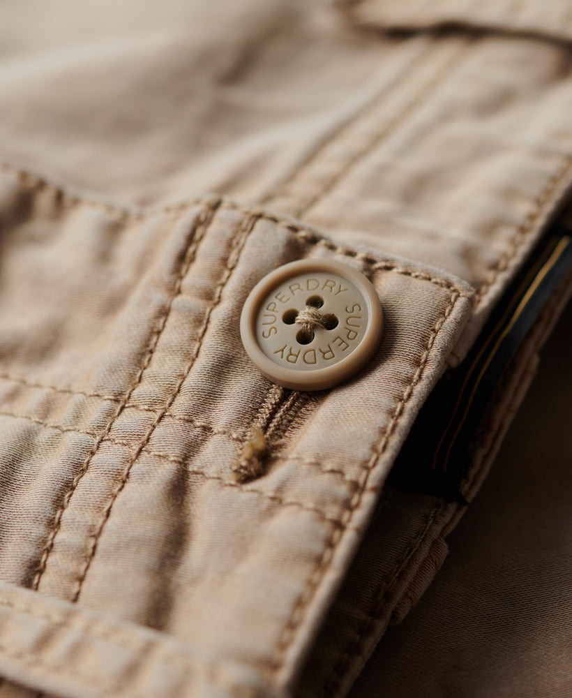 Mid Rise Slim Cargo | Stonewash Taupe Brown